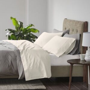 Beautyrest Queen 600 Thread Count Cooling Cotton Blend 4pc Sheet Set Ivory NWT